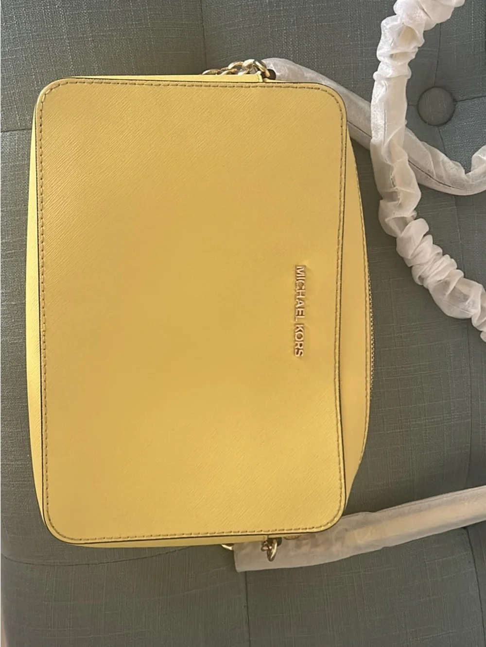 Michael Kors Lemon Yellow Saffiano Crossbody Bag